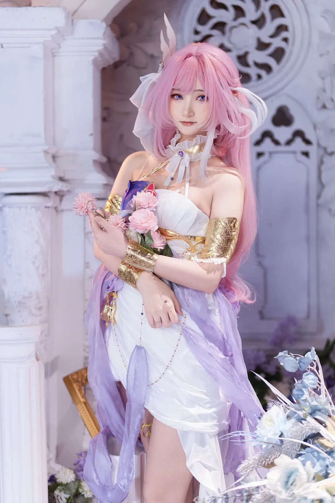 【爱莉希雅cos】崩坏三的人之律者，与你共享春日花影 - 第 1 张