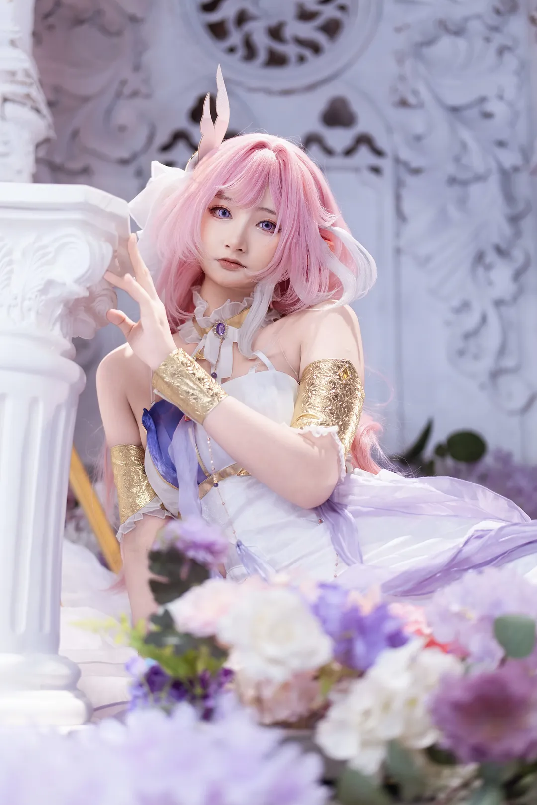 【爱莉希雅cos】崩坏三的人之律者，与你共享春日花影 - 第 2 张