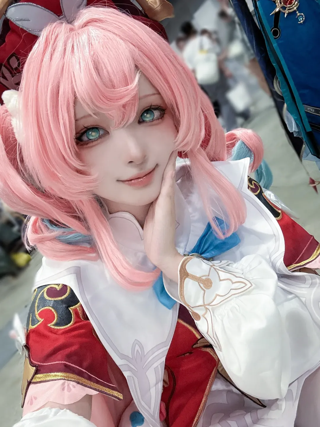 粉绿配色漫展双人cos，属于我们命运的相遇