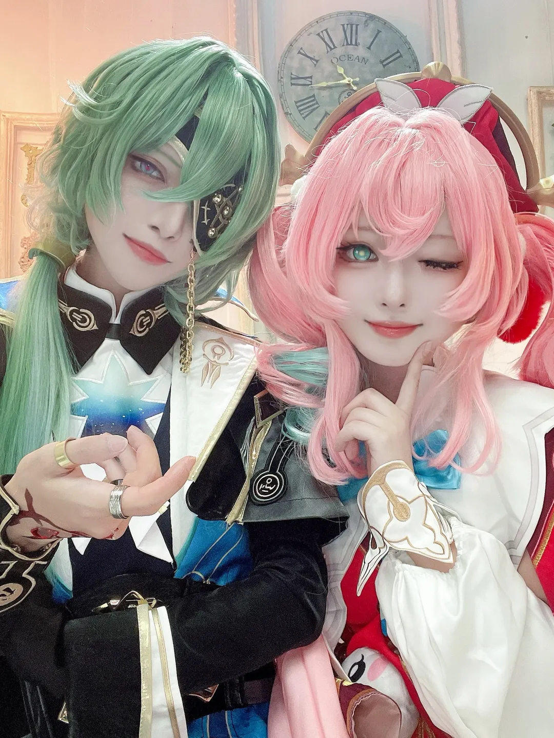 粉绿配色漫展双人cos，属于我们命运的相遇 - 第 2 张
