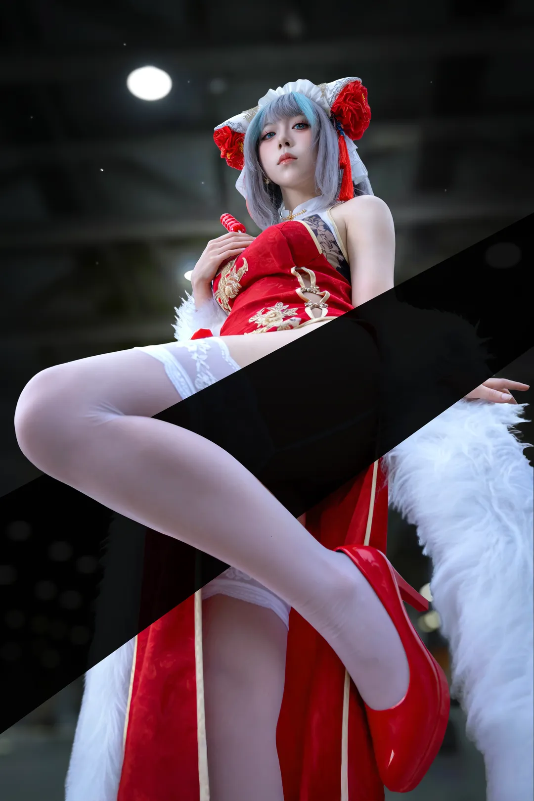 【柴郡cos】碧蓝航线漫展场照，红白配色的魅力