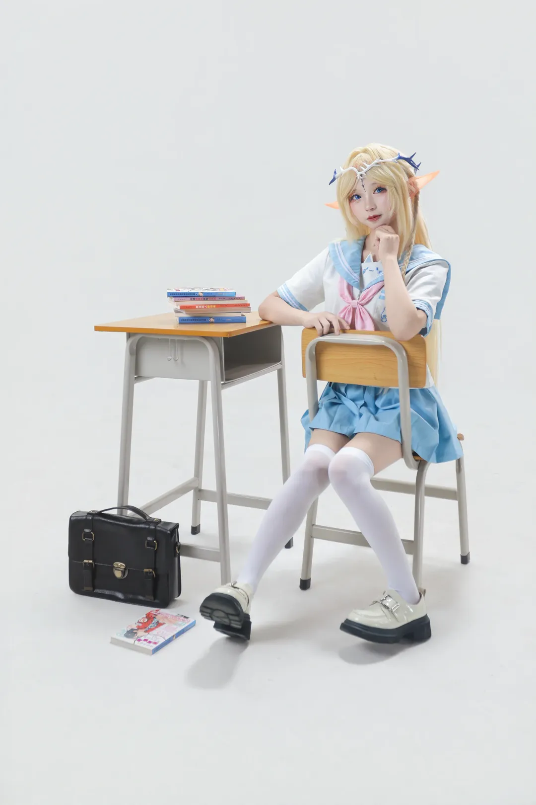 【卡提希娅cos】鸣潮精灵学姐的JK日常校园风