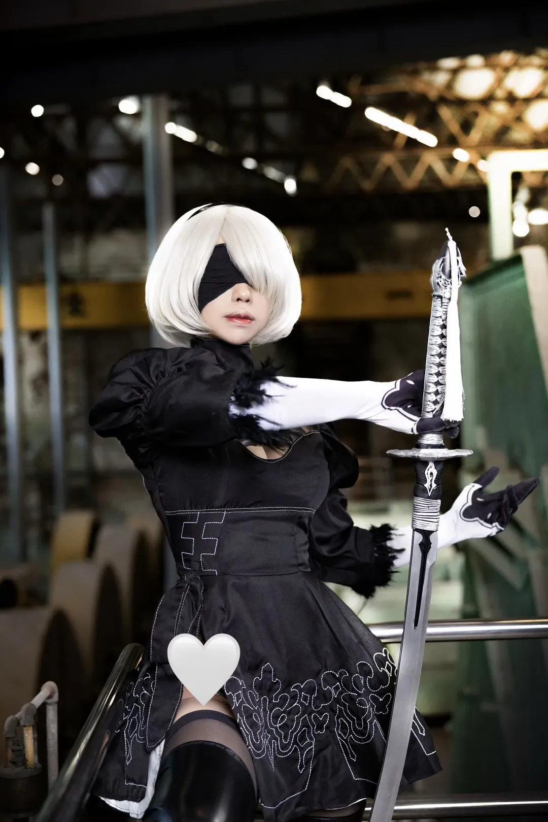 【2Bコスプレ】『ニーア オートマタ』廃工場でのウェイストランド風撮影記録 - 1 枚目