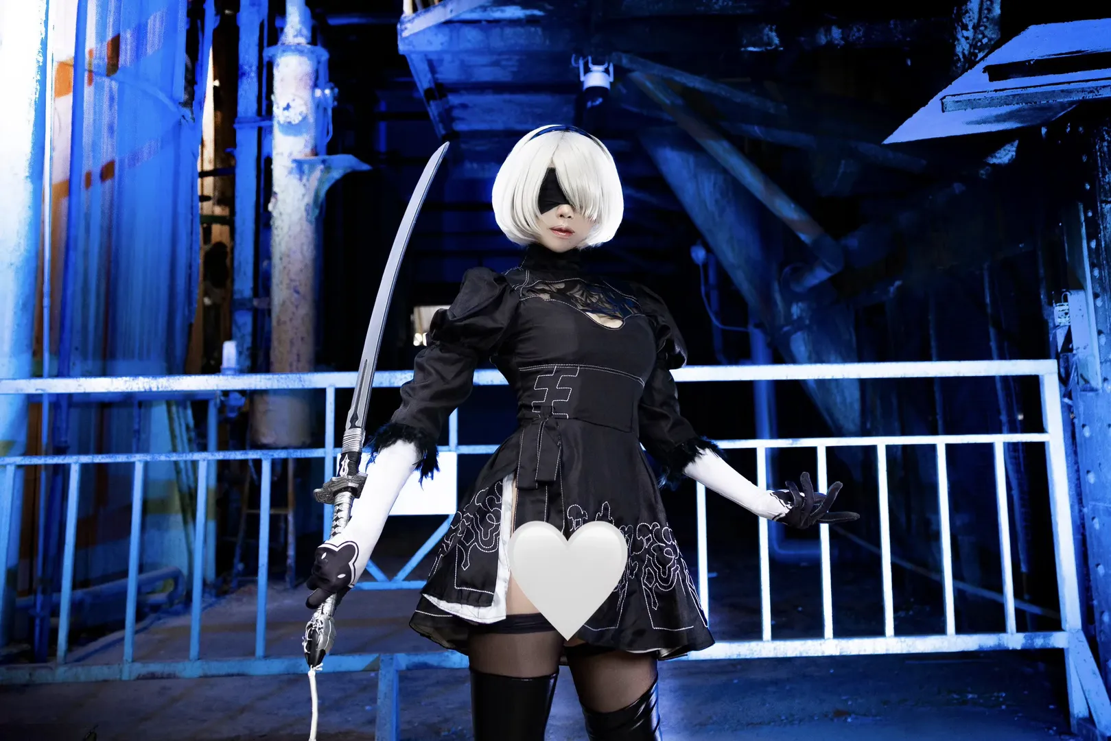 【2Bコスプレ】『ニーア オートマタ』廃工場でのウェイストランド風撮影記録 - 9 枚目