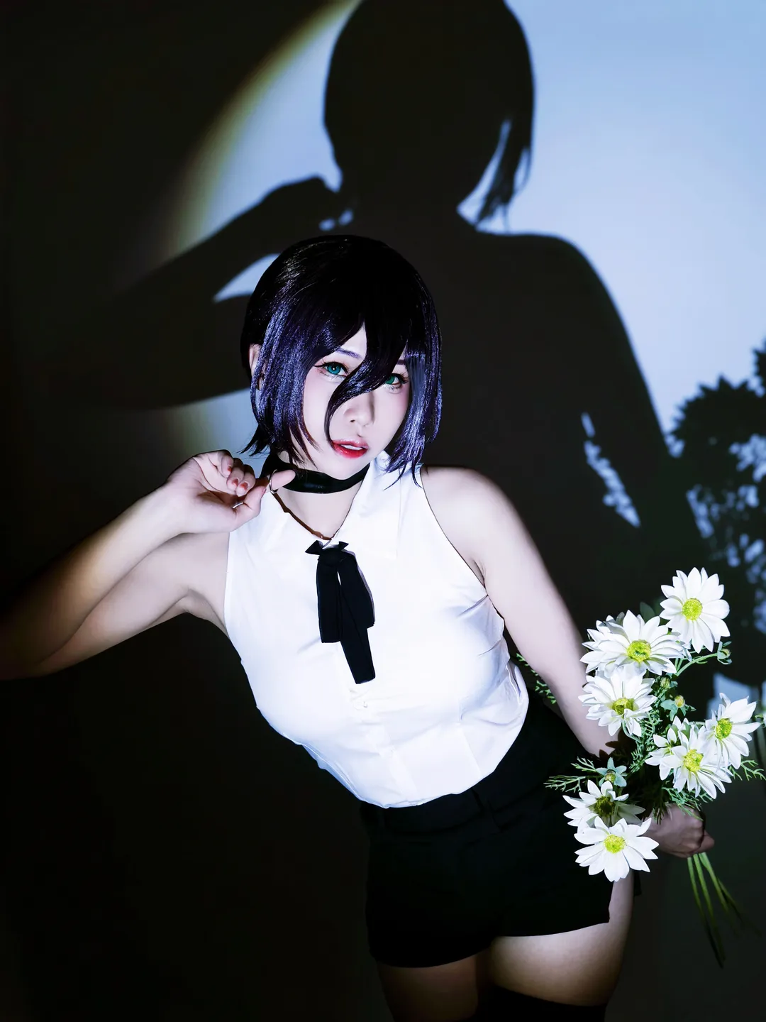【蕾洁cos】链锯人，白棉花与冷光下的忧郁意境 - 第 1 张