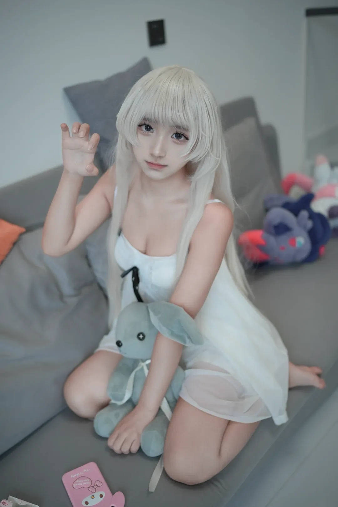 【穹cos】缘之空的居家慵懒感白裙正片 - 第 3 张