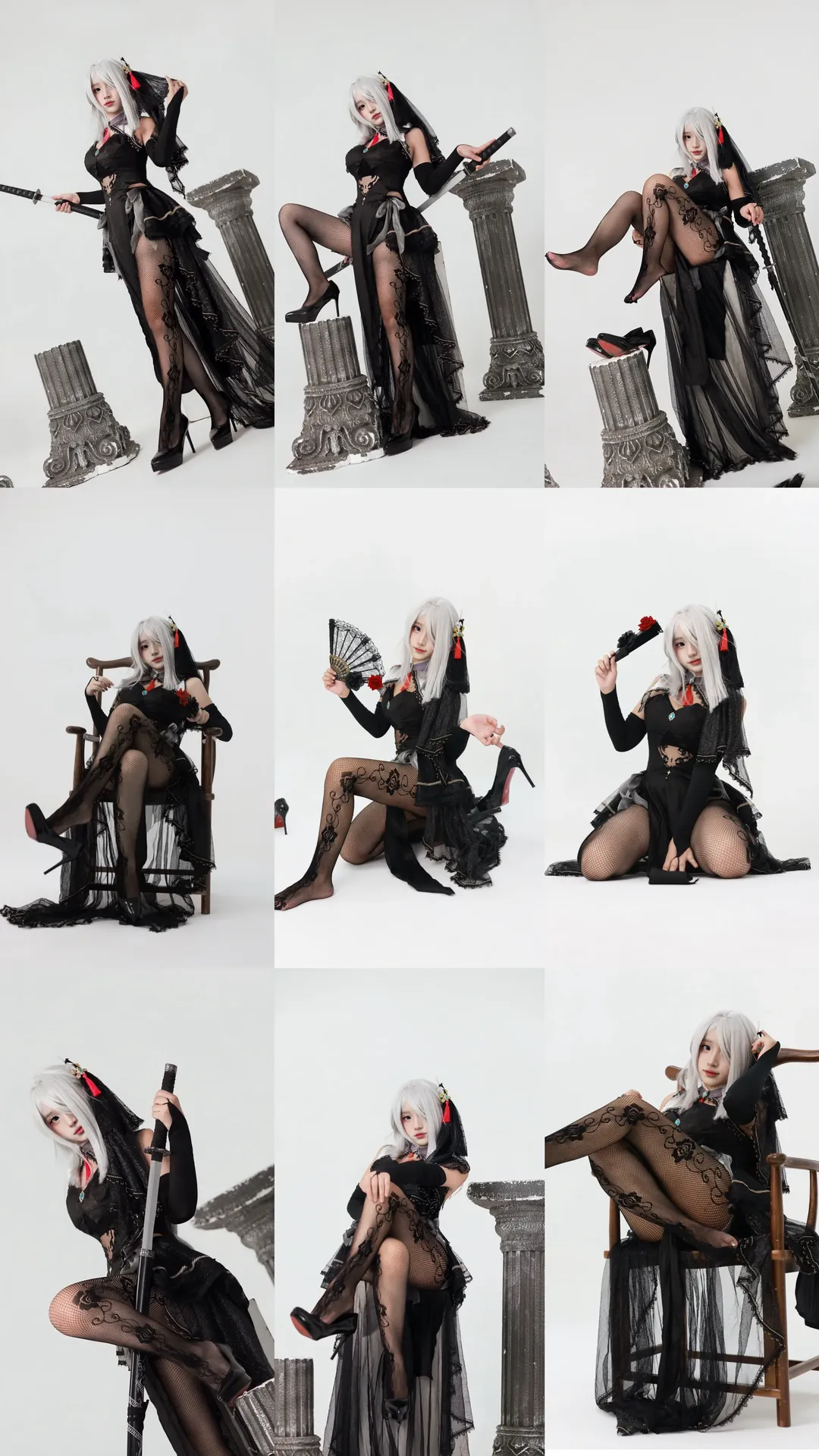 【申鹤cos】原神白棚正片暗黑造型 - 第 1 张