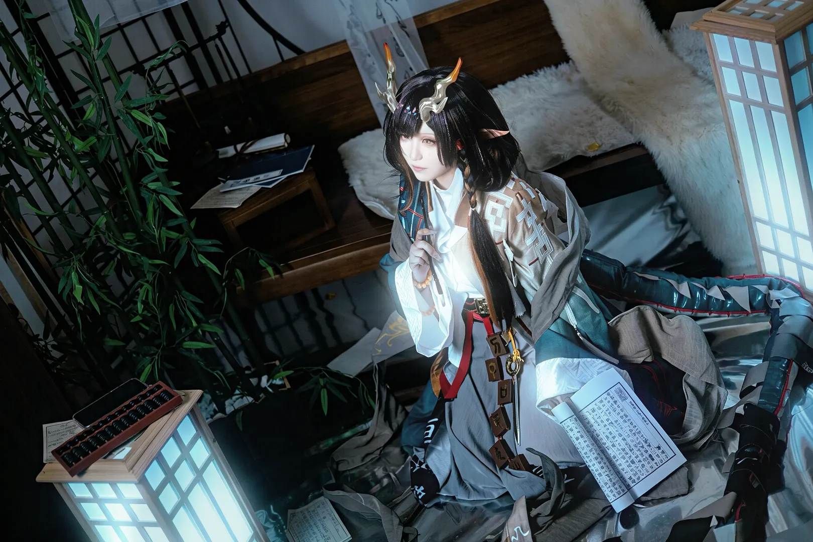 【颉cos】竹影提灯，执笔书千秋 - 第 2 张