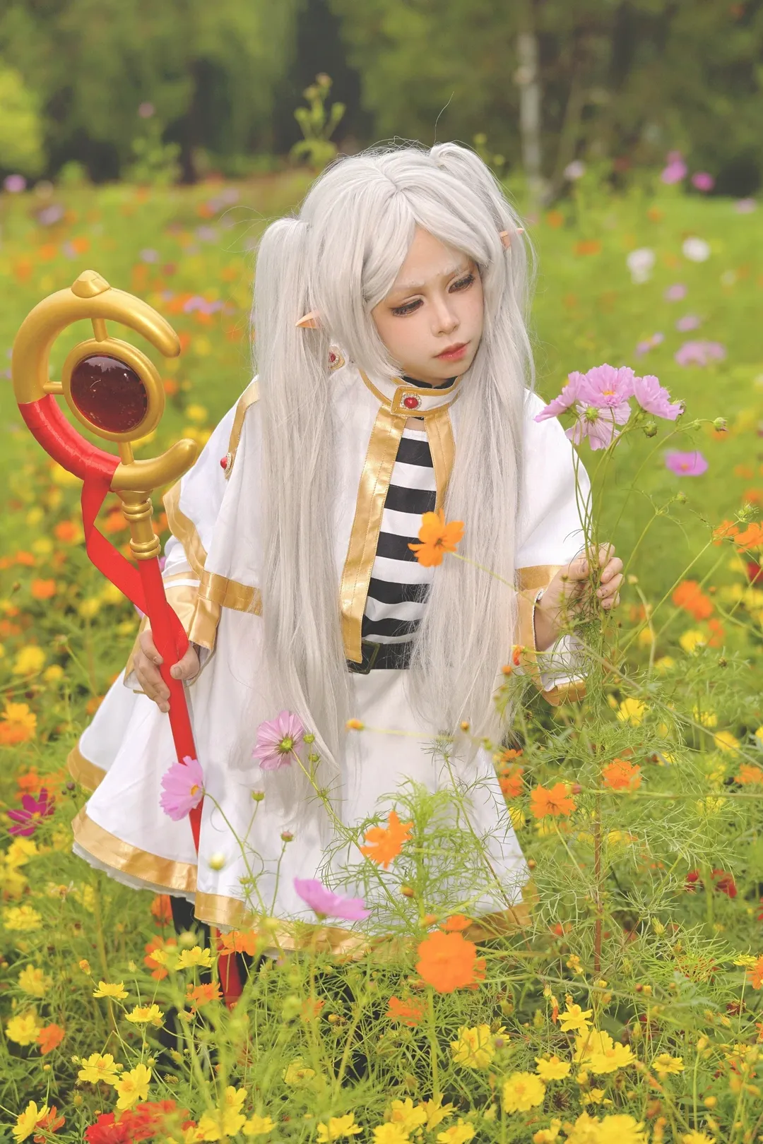 【芙莉莲cos】圆明园花海里的超自然甩发 - 第 9 张