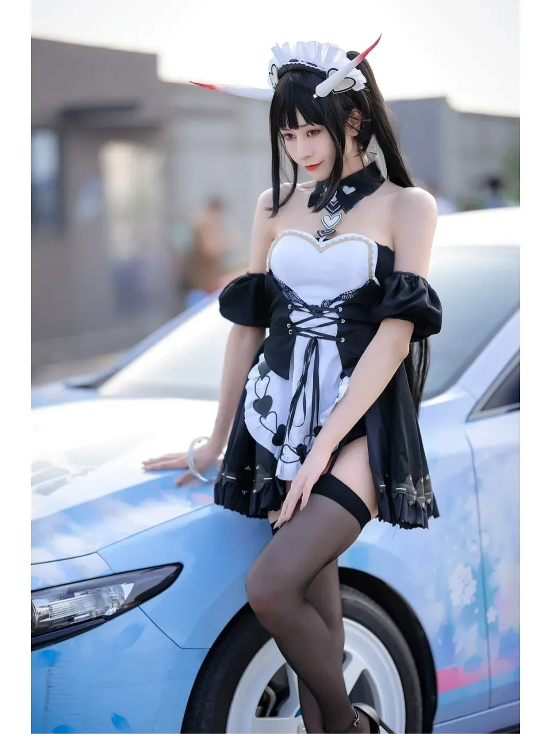 【能代cos】痛车展上的一抹黑白交错 - 第 1 张