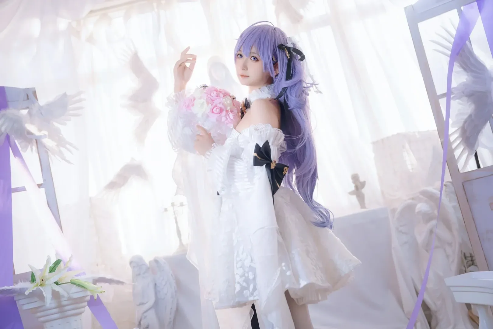 【独角兽cos】碧蓝航线花嫁独角兽，纯白圣洁的欧式浪漫 - 第 2 张