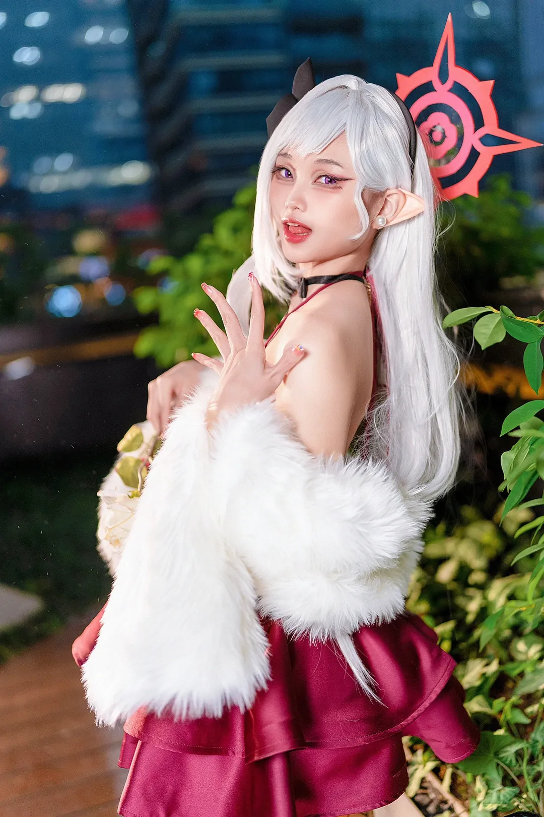 【浅黄睦月cos】蔚蓝档案only漫展的调皮恶魔魅影 - 第 2 张