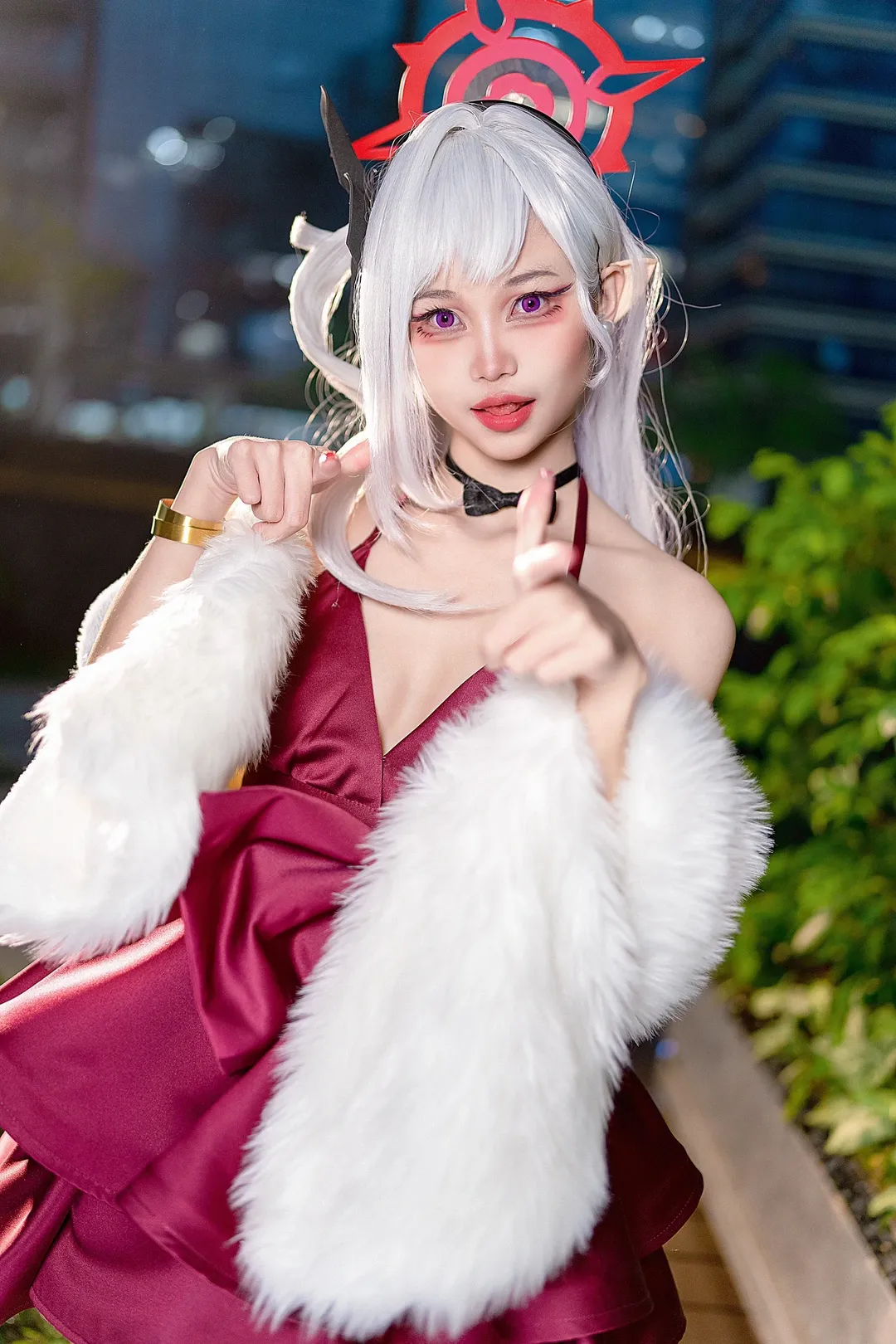 【浅黄睦月cos】蔚蓝档案only漫展的调皮恶魔魅影 - 第 3 张