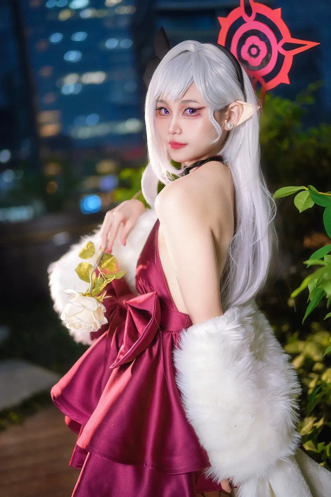 【浅黄睦月cos】蔚蓝档案only漫展的调皮恶魔魅影 - 第 4 张