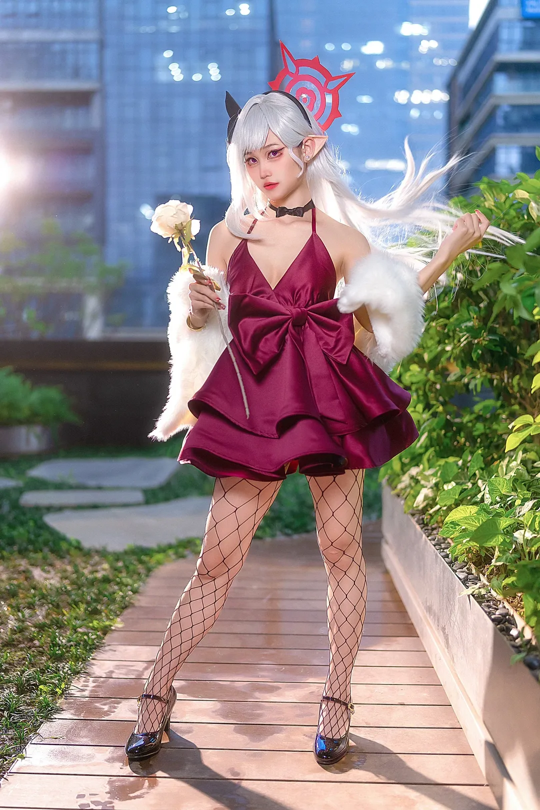 【浅黄睦月cos】蔚蓝档案only漫展的调皮恶魔魅影 - 第 6 张