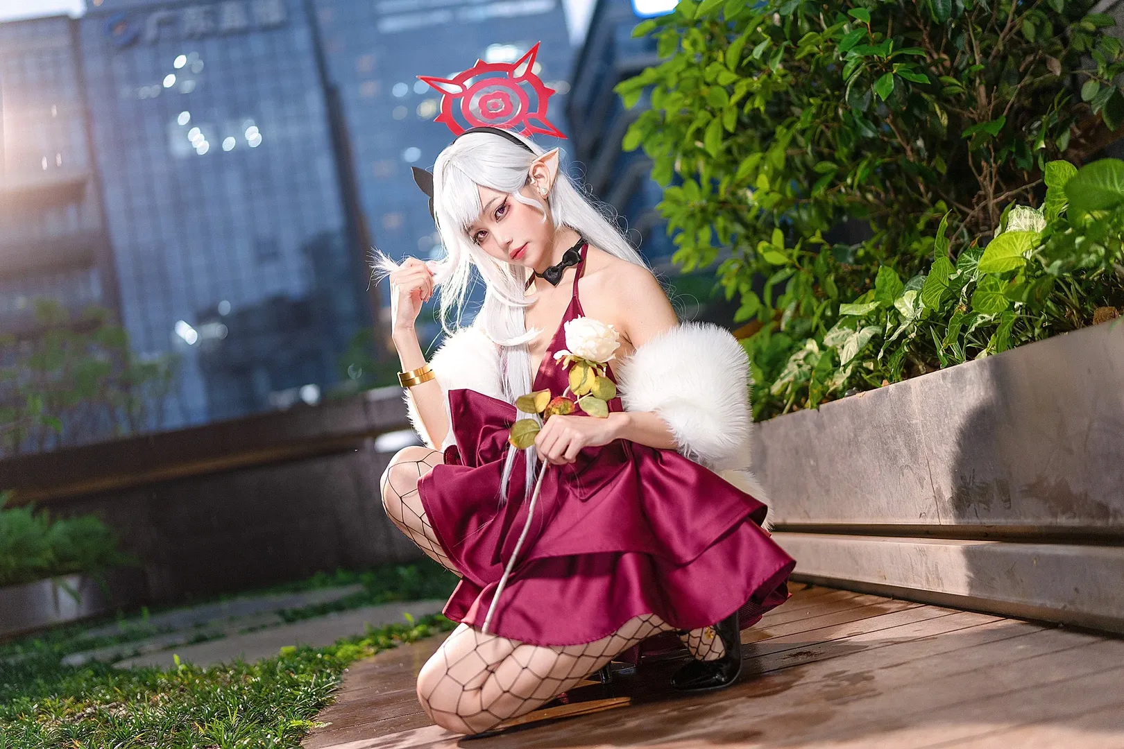 【浅黄睦月cos】蔚蓝档案only漫展的调皮恶魔魅影 - 第 7 张