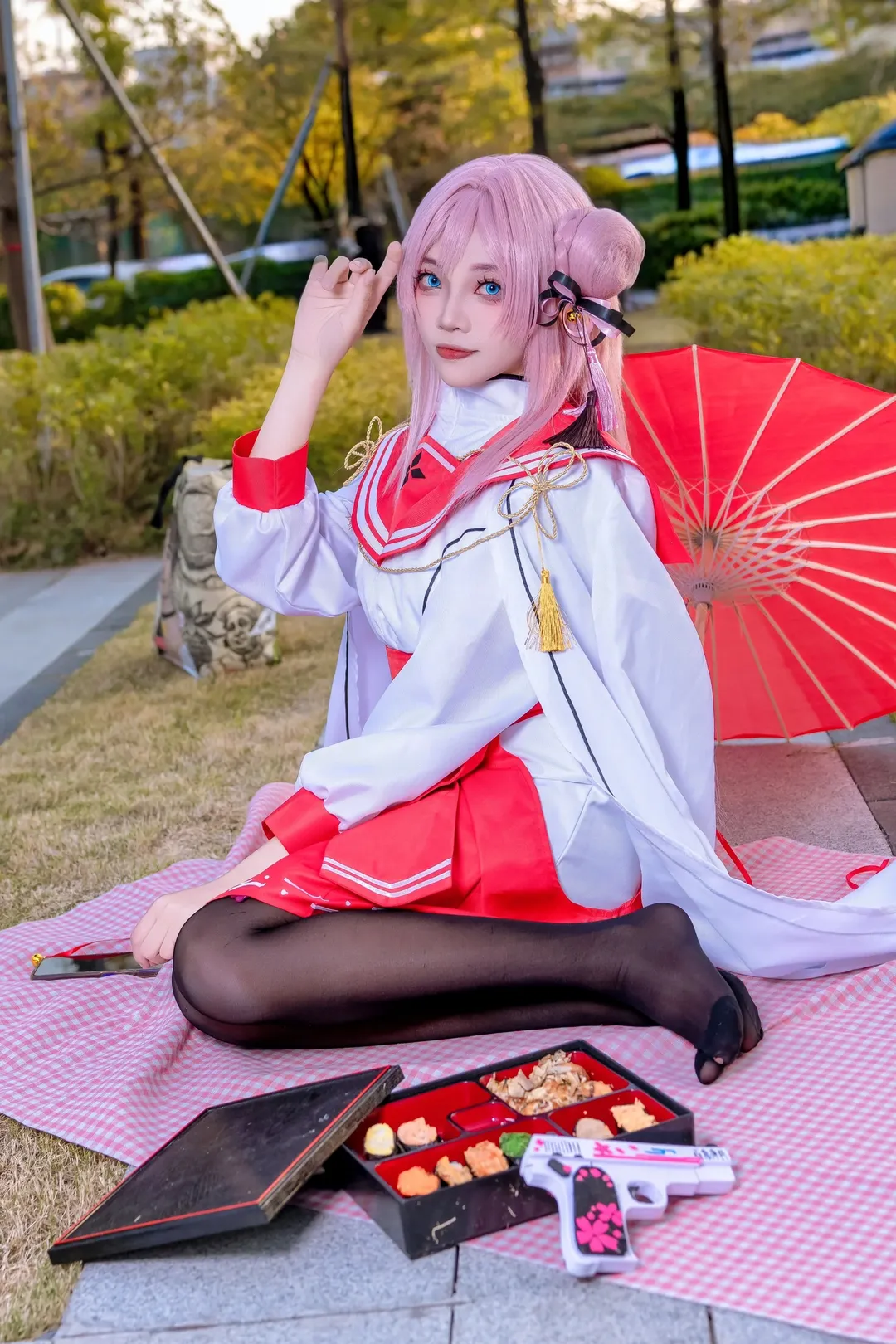 【水羽三森cos】蔚藍檔案的野餐時光，細節拉滿的漫展返圖 - 第 1 張