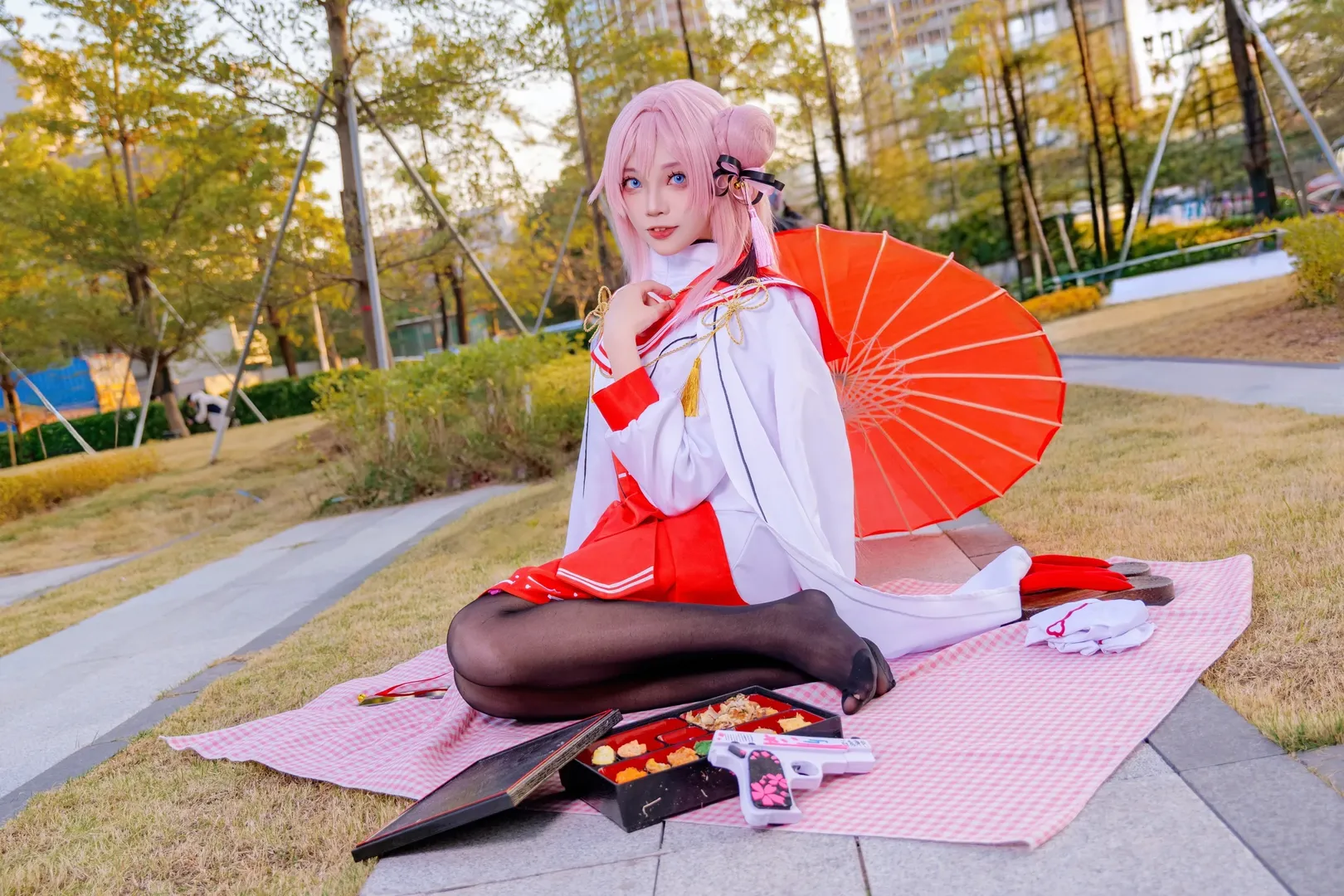 【水羽三森cos】蔚藍檔案的野餐時光，細節拉滿的漫展返圖 - 第 6 張