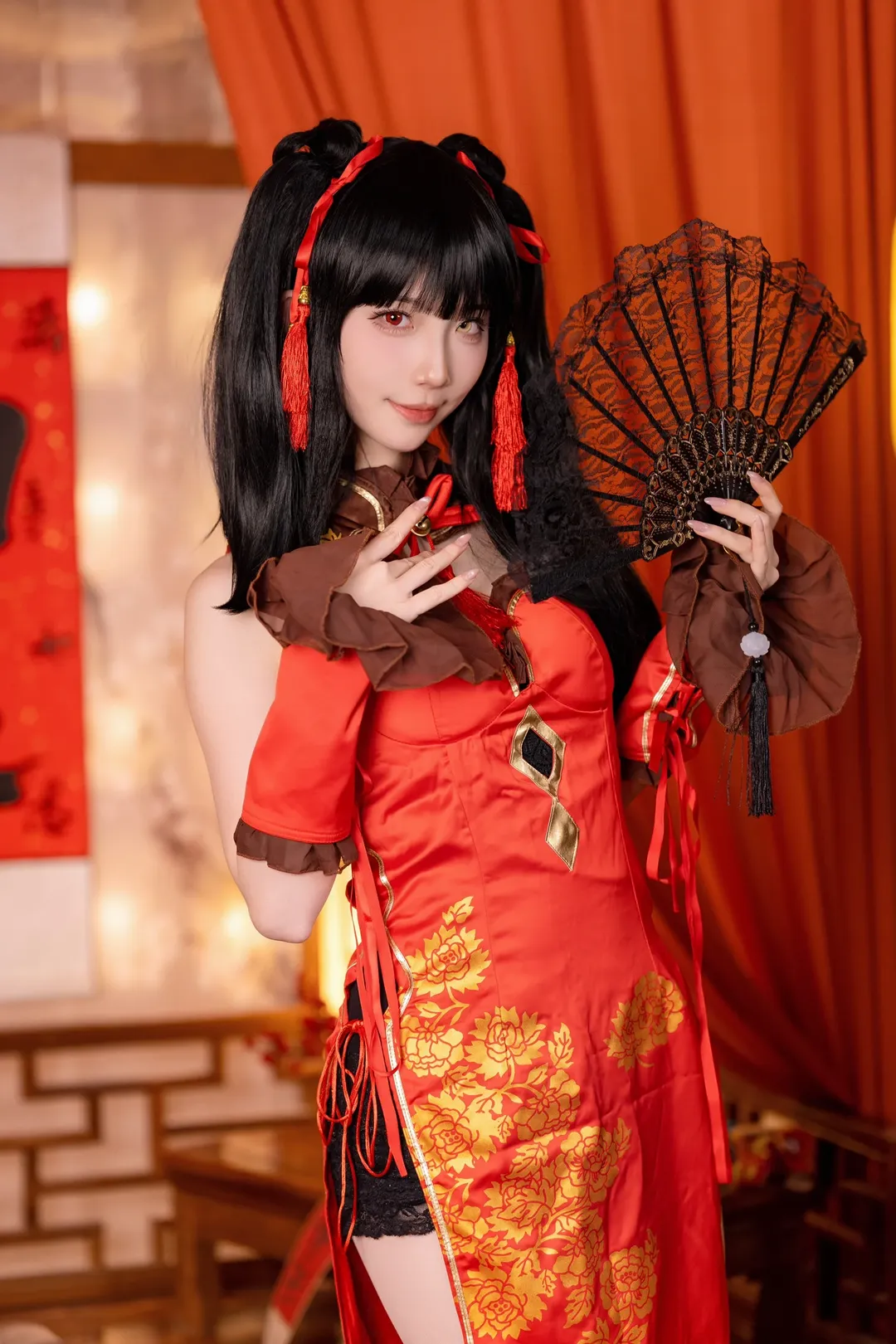 【时崎狂三cos】红装俏颜，新年祝福送达 - 第 1 张