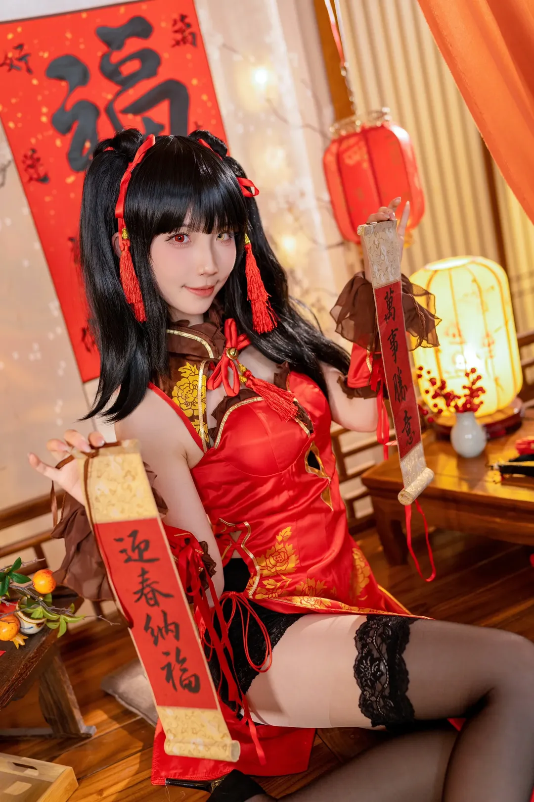 【时崎狂三cos】红装俏颜，新年祝福送达 - 第 2 张
