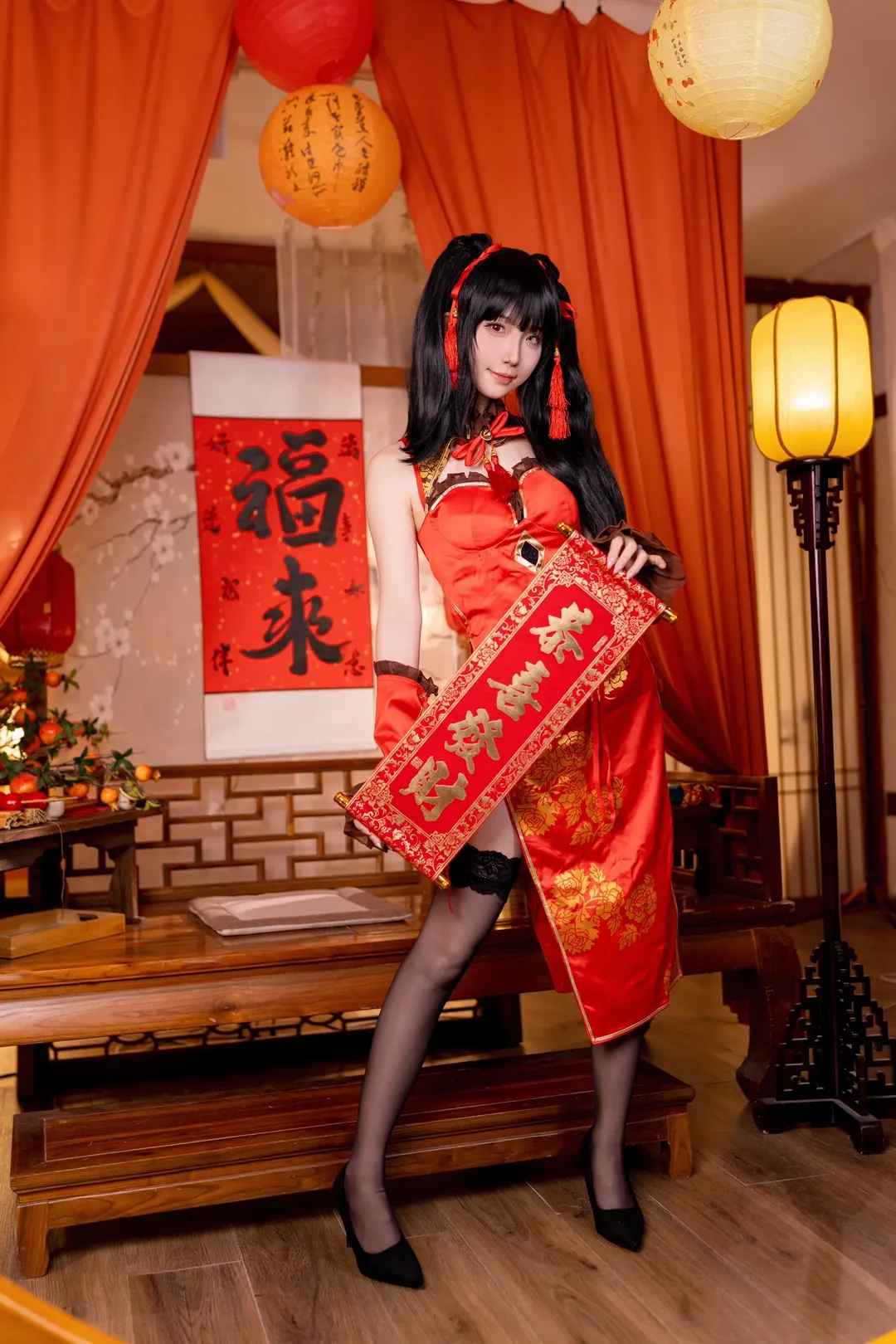 【时崎狂三cos】红装俏颜，新年祝福送达 - 第 3 张
