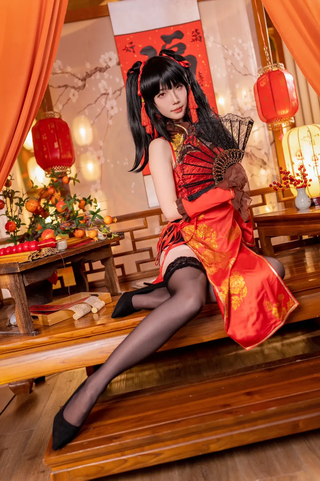 【时崎狂三cos】红装俏颜，新年祝福送达 - 第 8 张