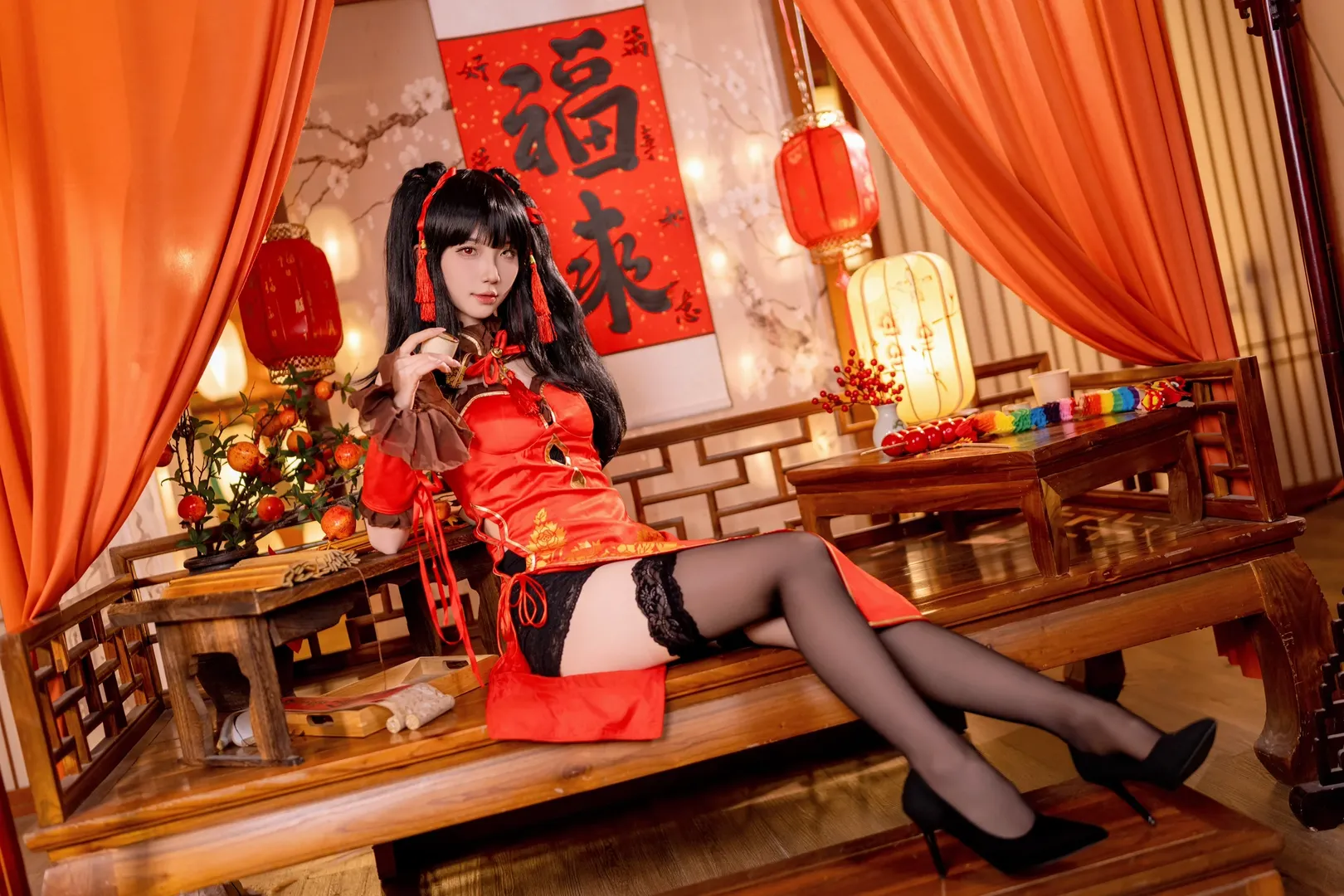 【时崎狂三cos】红装俏颜，新年祝福送达 - 第 9 张