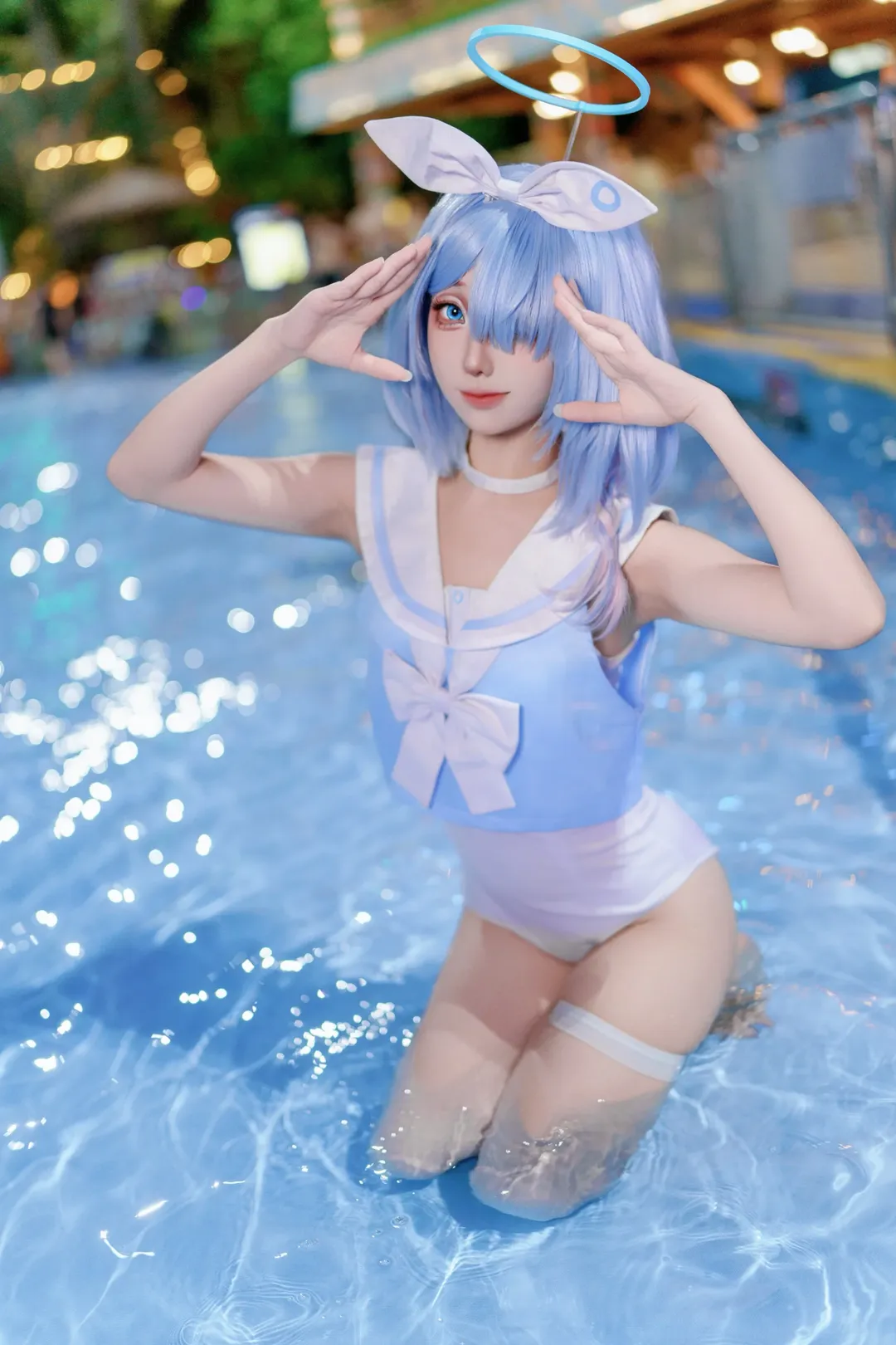 【阿洛娜cos】蔚蓝档案的水上清凉派对 - 第 1 张