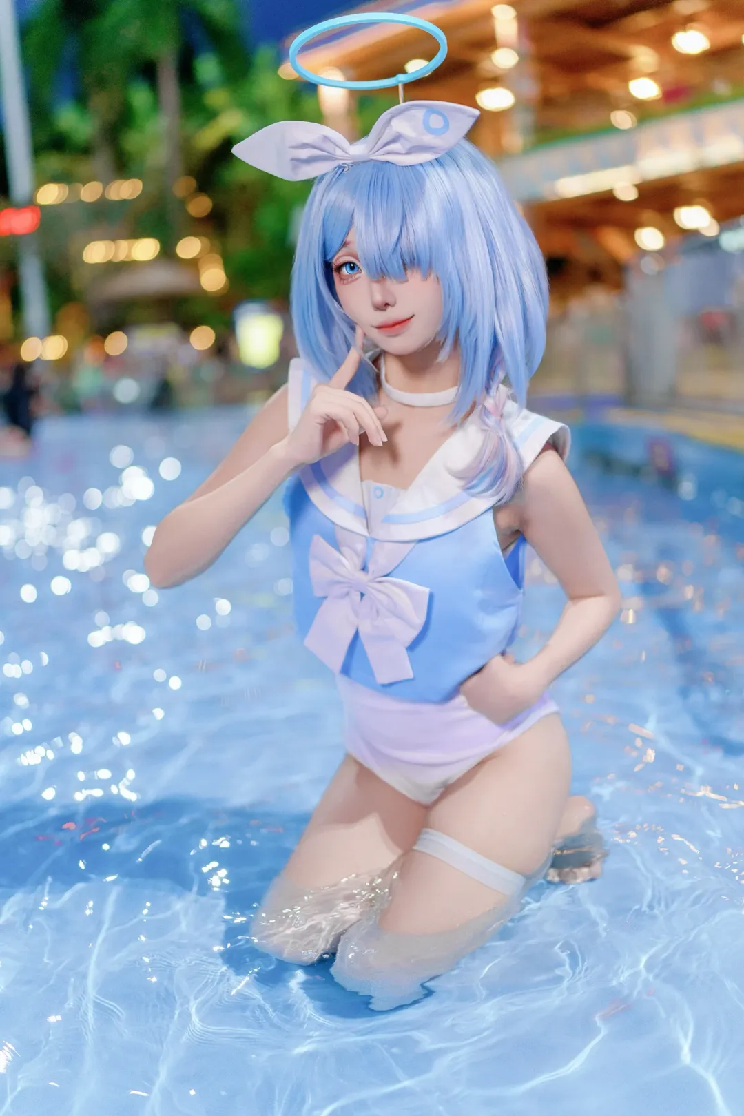 【阿洛娜cos】蔚蓝档案的水上清凉派对 - 第 2 张