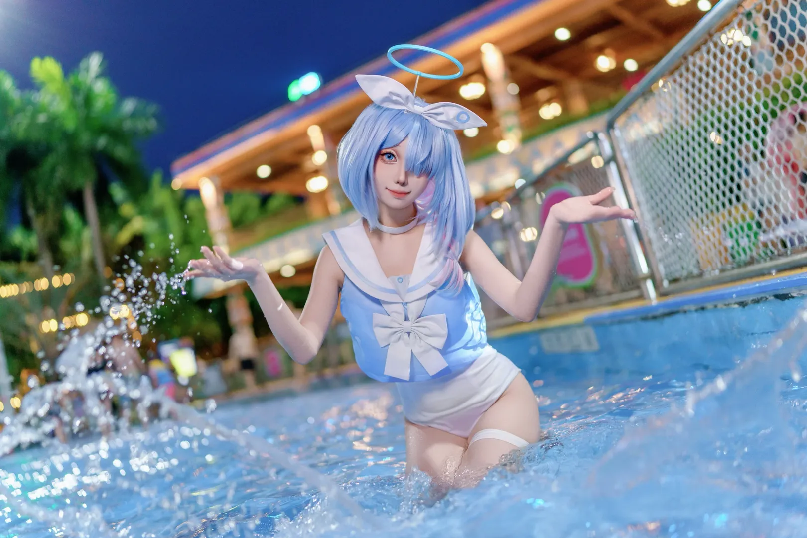 【阿洛娜cos】蔚蓝档案的水上清凉派对 - 第 3 张