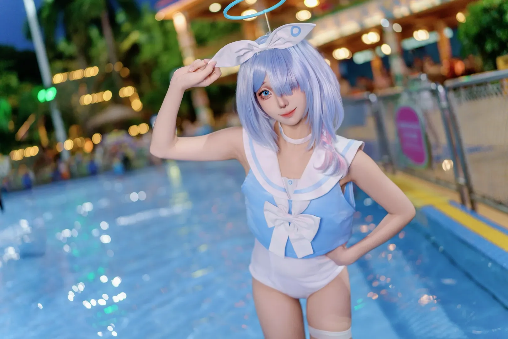 【阿洛娜cos】蔚蓝档案的水上清凉派对 - 第 4 张