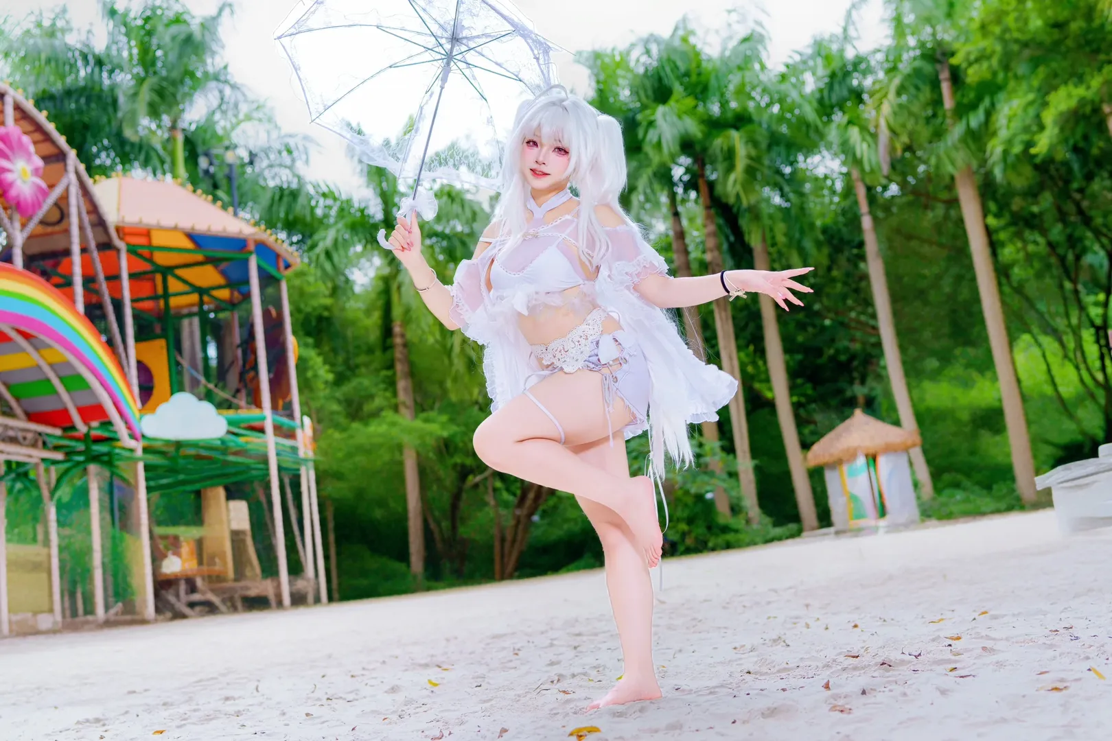 【梅莉cos】乐园的花之魔术师，夏日清凉感满分的自设 - 第 10 张