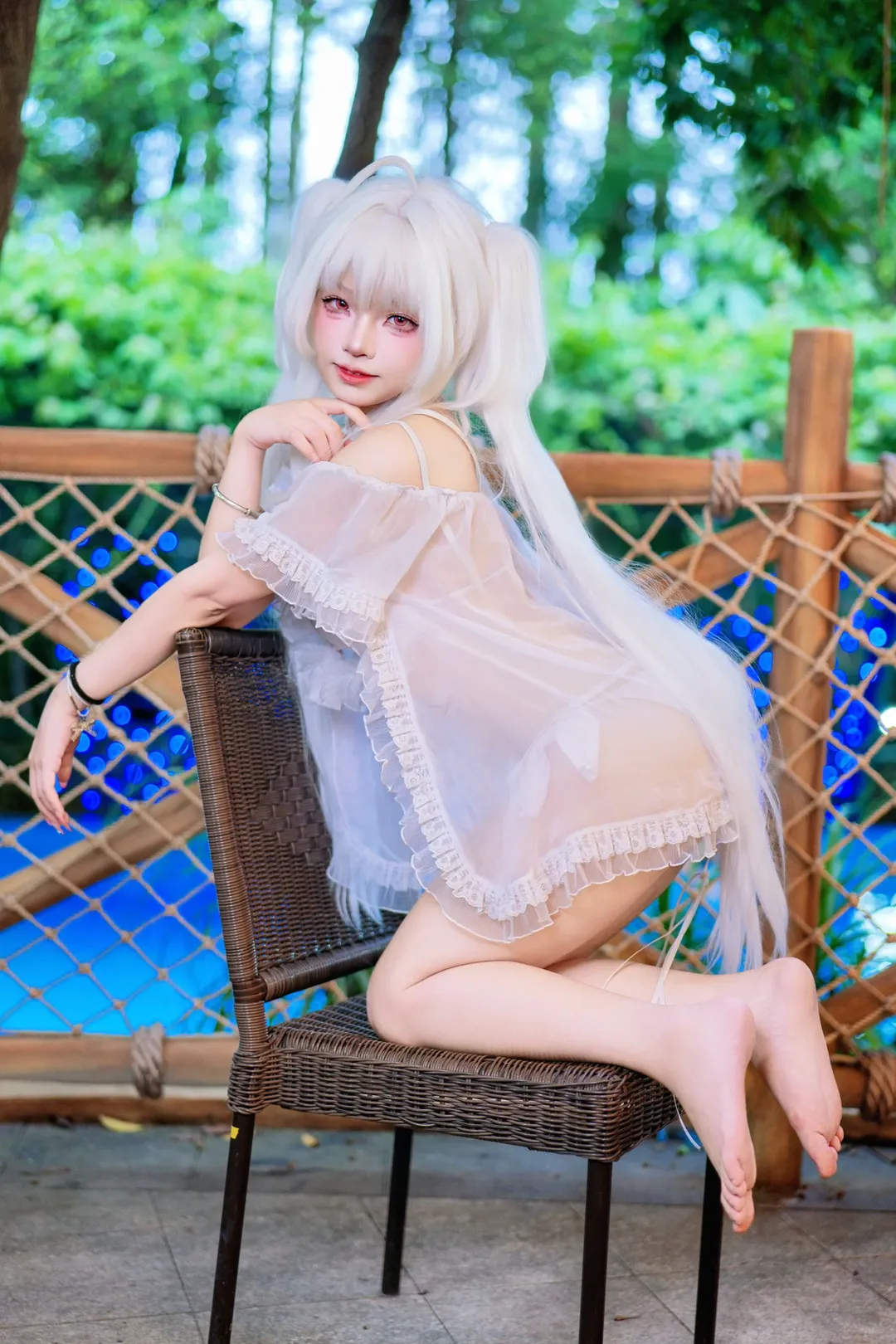 【梅莉cos】乐园的花之魔术师，夏日清凉感满分的自设 - 第 4 张