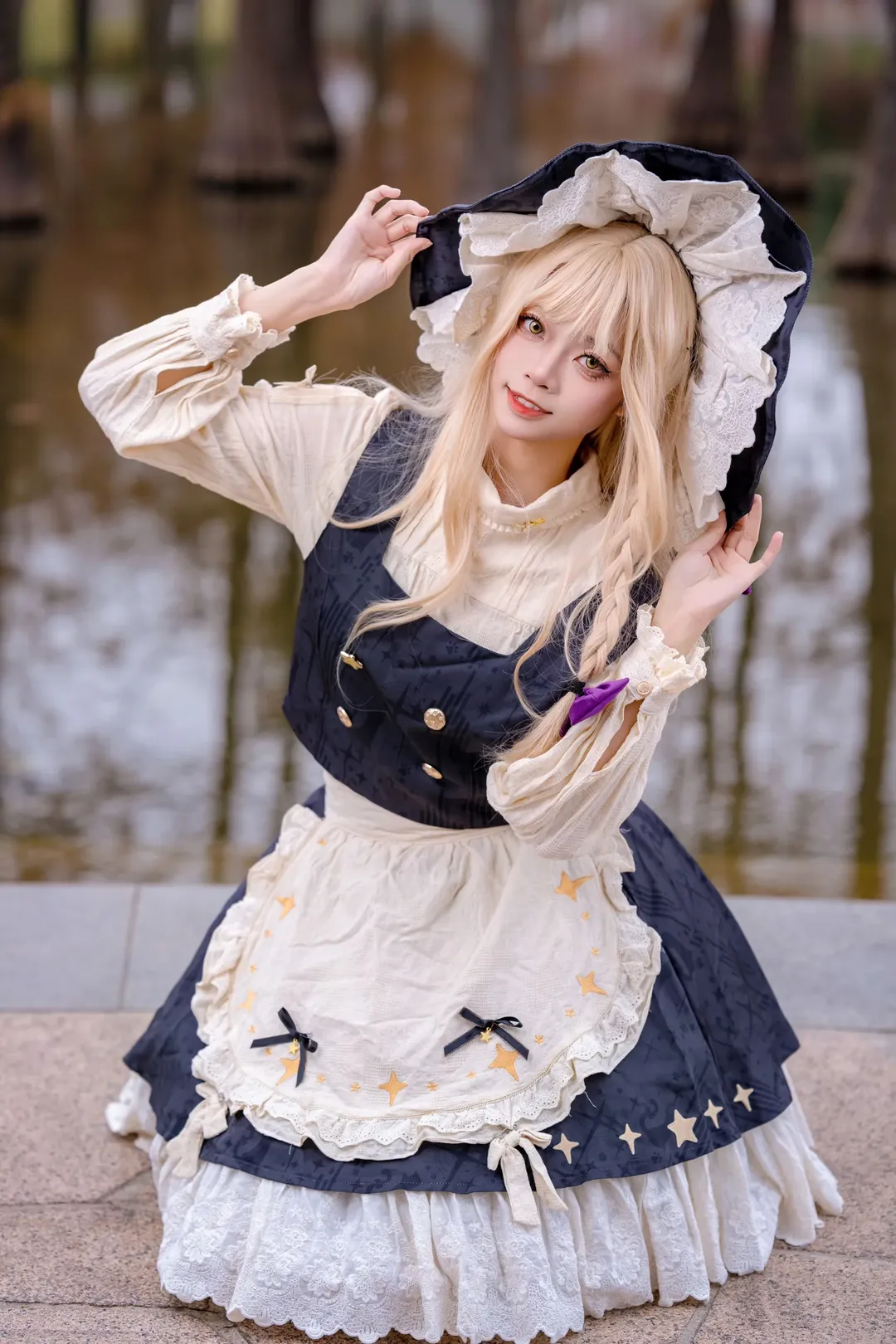 【魔理沙cos】东方Project的魔法少女，漫步秋日湖畔 - 第 2 张