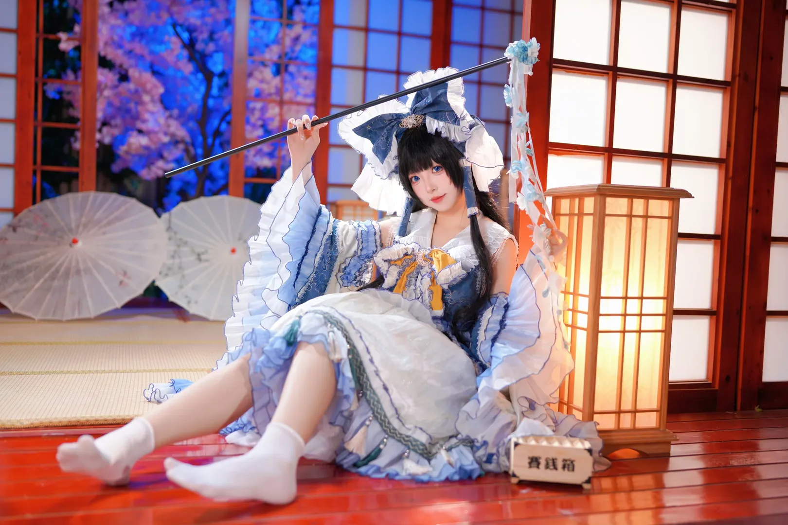 【博丽灵梦cos】东方Project青灵梦二设，和风棚拍细节分享 - 第 9 张