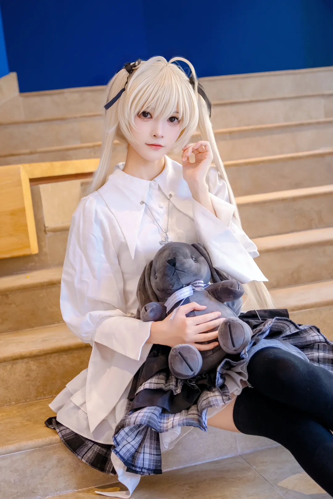 【春日野穹cos】缘之空里的哥特少女，黑丝长腿的独家呈现 - 第 1 张