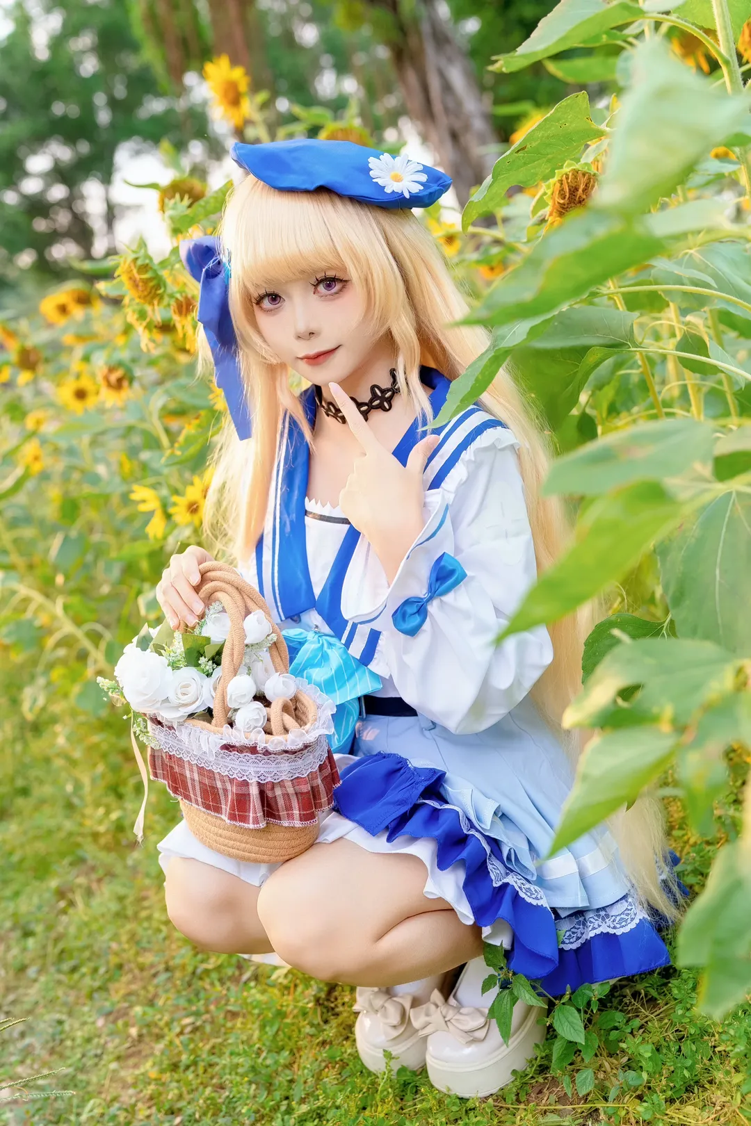 【菲比cos】向日葵花海里绽放的鸣潮联动限定 - 第 1 张