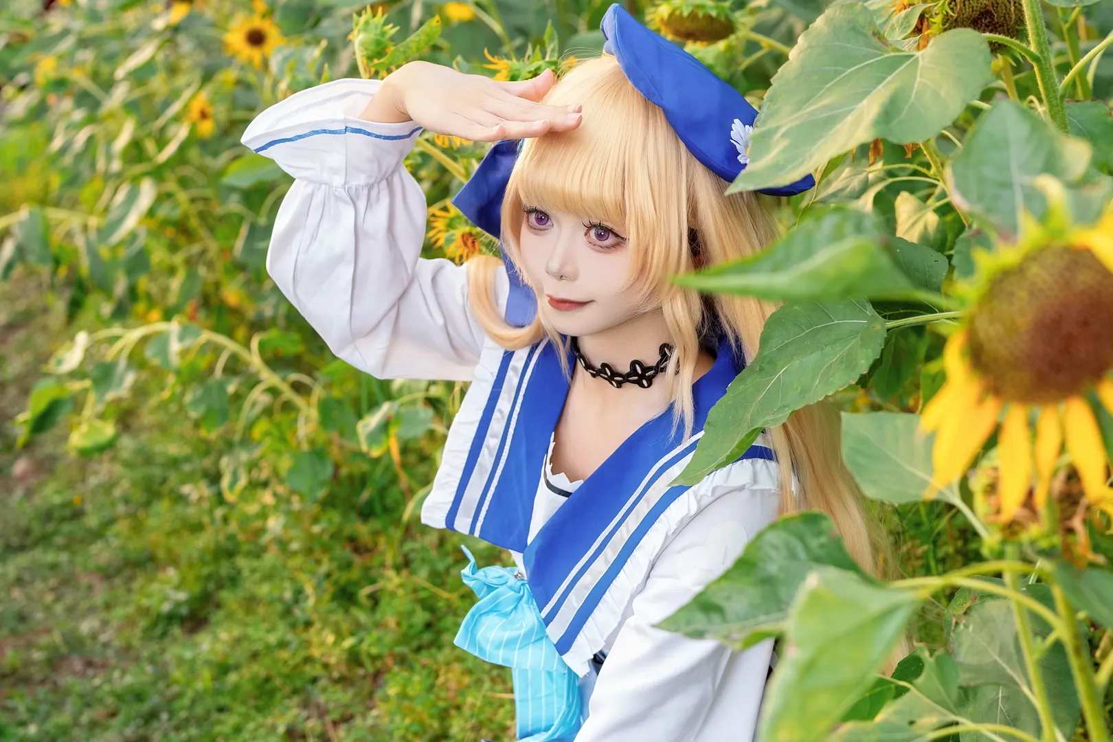 【菲比cos】向日葵花海里绽放的鸣潮联动限定 - 第 3 张