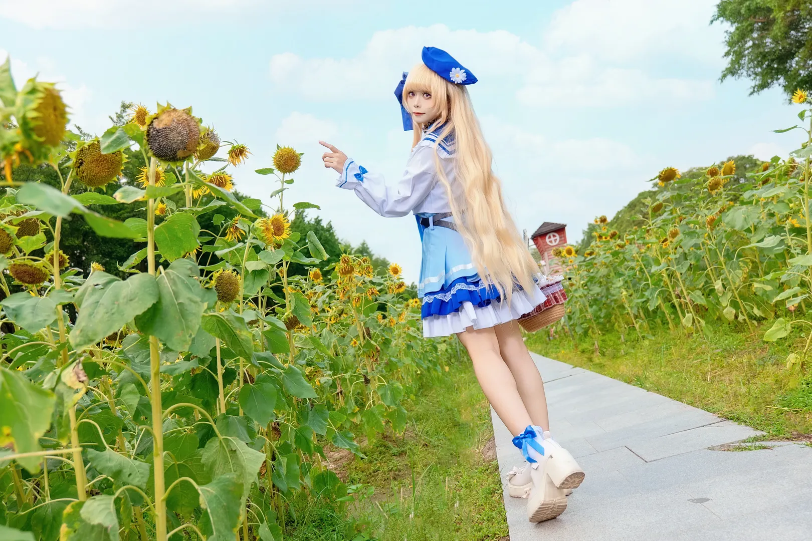 【菲比cos】向日葵花海里绽放的鸣潮联动限定 - 第 6 张