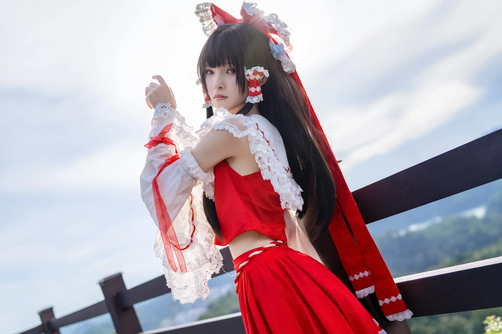 【博麗靈夢cos】東方project 紅白巫女的和風洛麗塔寫真 - 第 11 張
