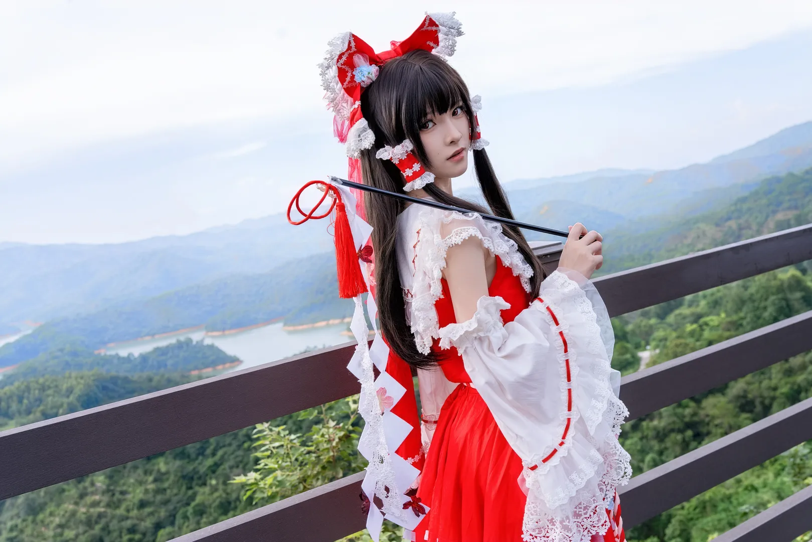 【博麗靈夢cos】東方project 紅白巫女的和風洛麗塔寫真 - 第 9 張