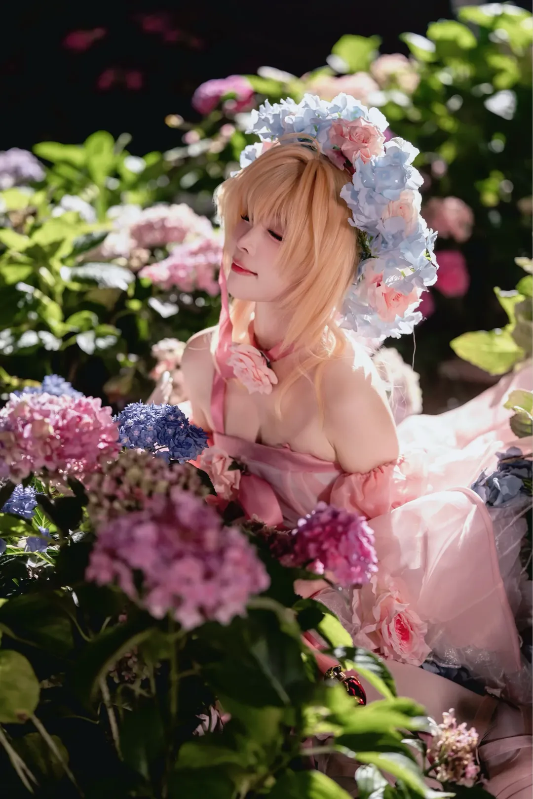 【木之本樱cos】无尽夏花海的粉蓝童话 - 第 9 张