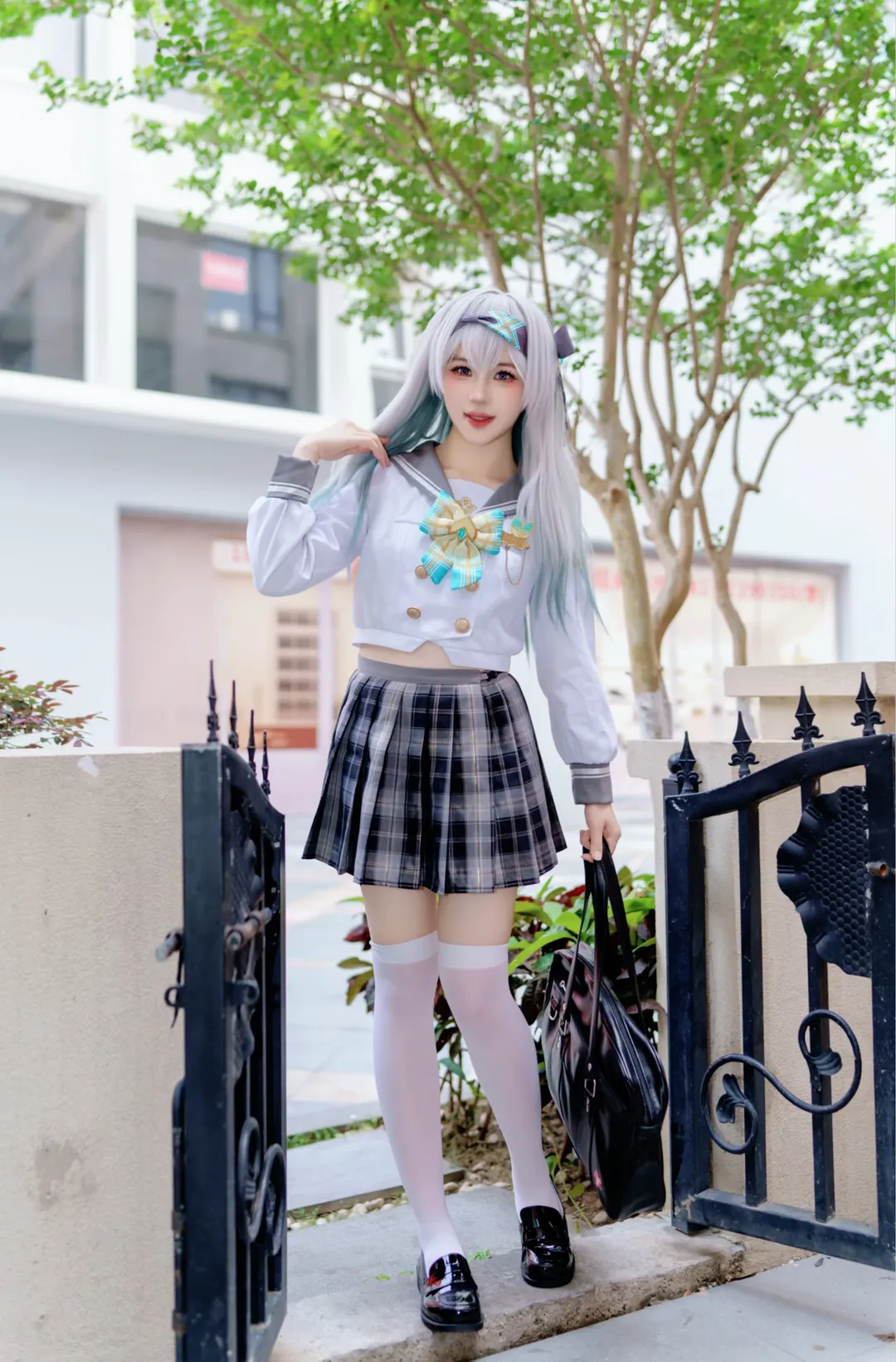 【流萤cos】春日手信，还原最甜美的学院风少女 - 第 1 张