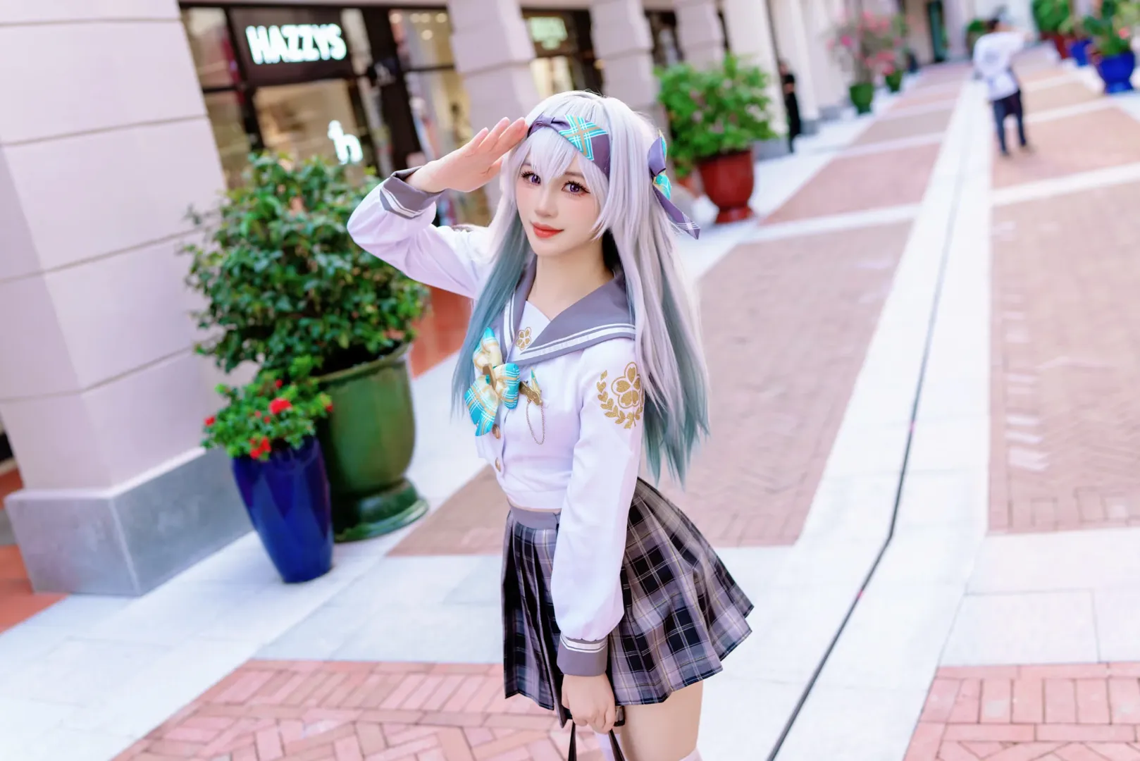 【流萤cos】春日手信，还原最甜美的学院风少女 - 第 3 张