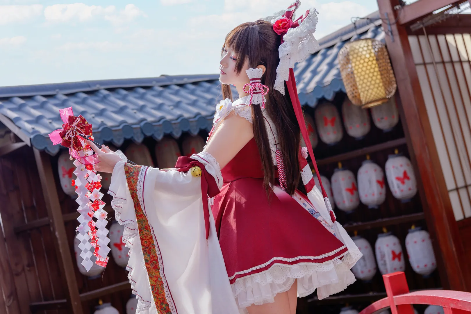 【博丽灵梦cos】东方project神社暖阳下的红白巫女套装拍摄心得 - 第 8 张