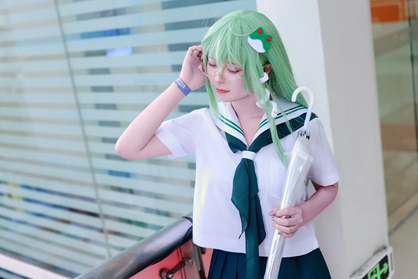【東風谷早苗cos】廣州東方活動幻想星廈的JK清爽場照 - 第 3 張