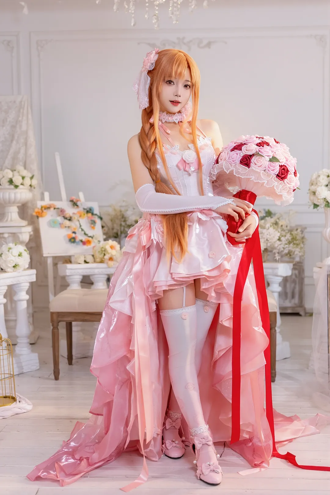 【亚丝娜cos】粉色是属于亚丝娜的瑰丽与梦幻 - 第 5 张