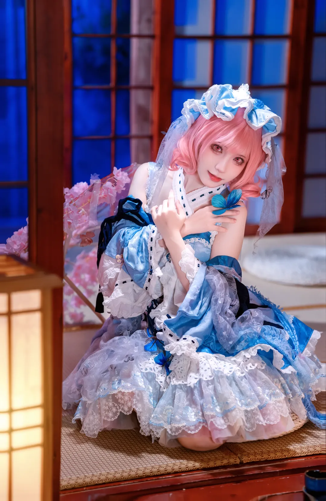 【西行寺幽幽子cos】东方project的梦幻演绎，粉色樱花下的静谧时光 - 第 2 张