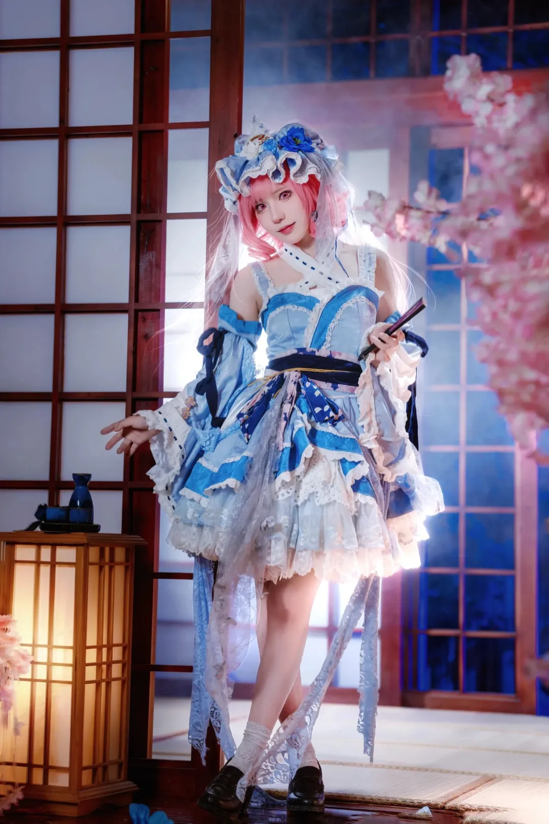 【西行寺幽幽子cos】东方project的梦幻演绎，粉色樱花下的静谧时光 - 第 6 张