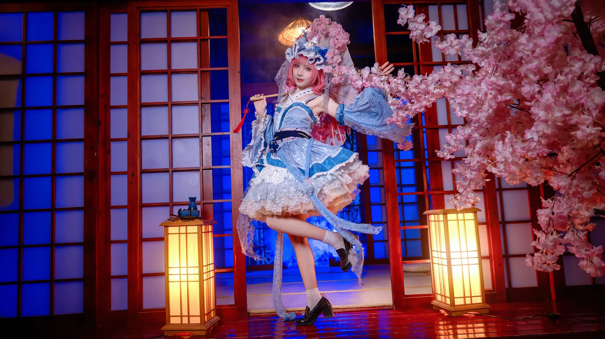 【西行寺幽幽子cos】东方project中的梦幻和风 - 第 3 张